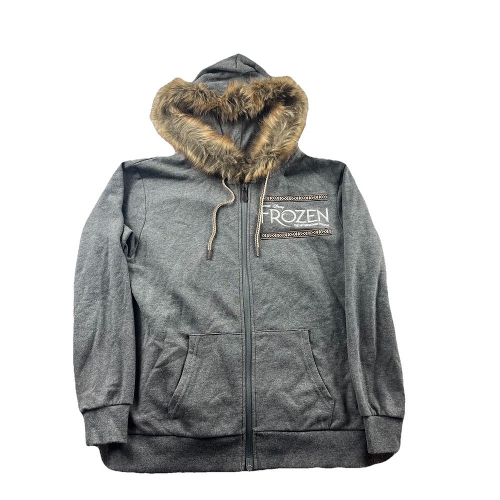 Disney Frozen Broadway Musical Kristoff Sherpa Fleece Hoodie Jacket Womens Small